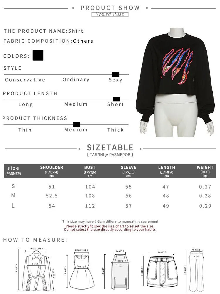 Women's Skinny High Stretch O-Neck Long Sleeves Streetwear Crop Top